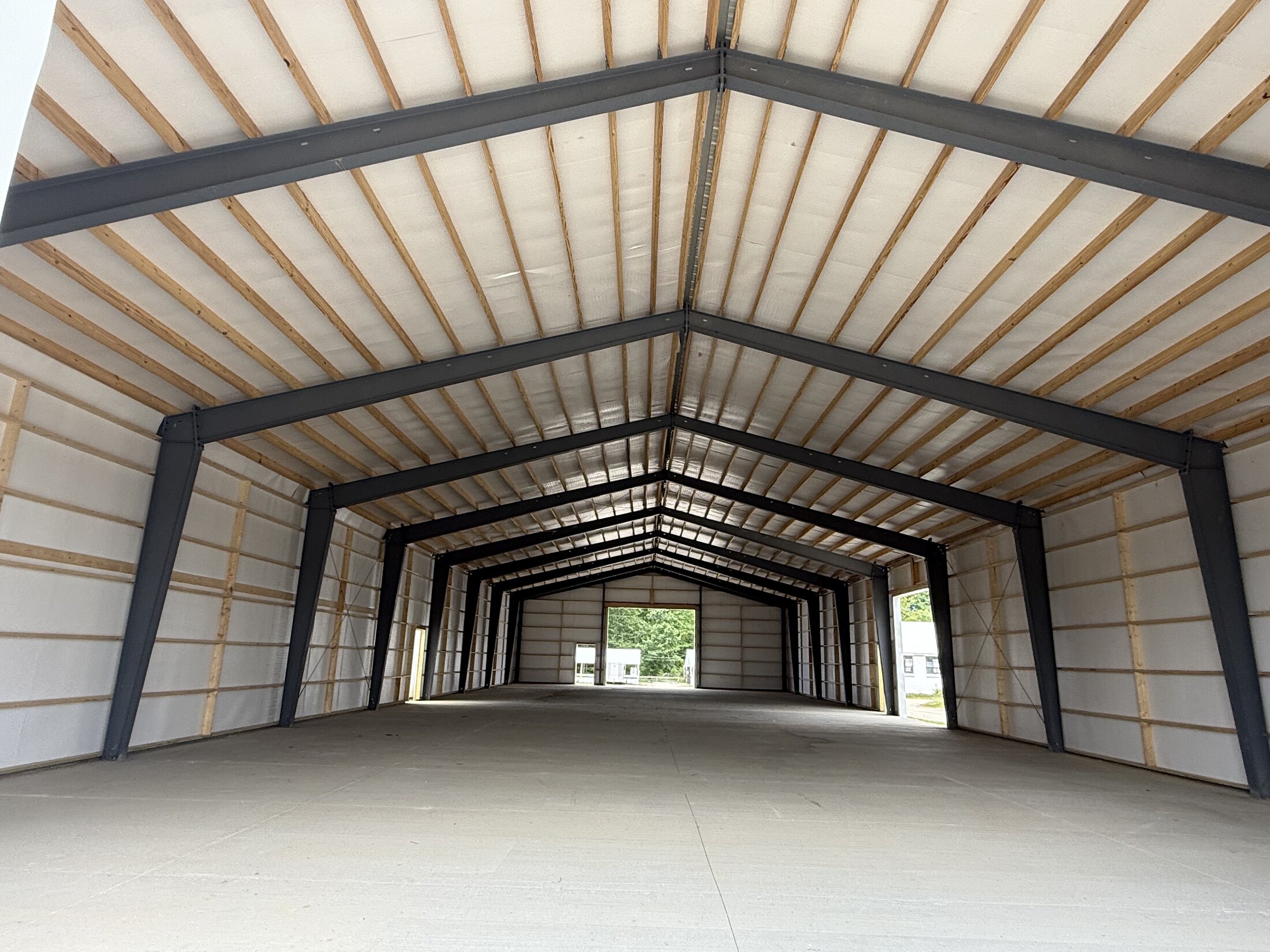 Interior structural frame and enclosure of the new Ashtabula County Fairgrounds building